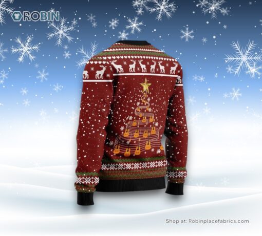 In Jesus Name I Play Guitar Ugly Christmas Sweater, Christian Sweater, God Gift