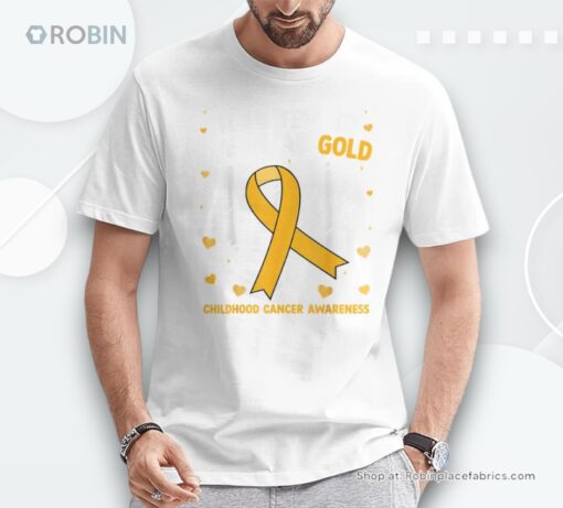In September We Wear Gold Childhood Cancer Awareness Kid Shirt