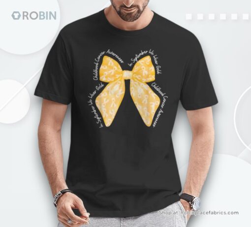In September We Wear Gold Childhood Cancer Awareness Month Shirt