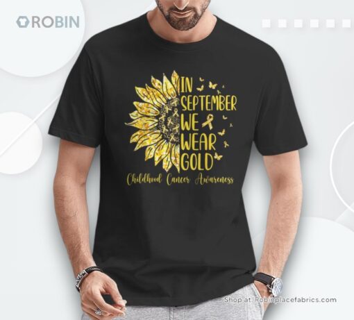 In September We Wear Gold Childhood Cancer Awareness Shirt