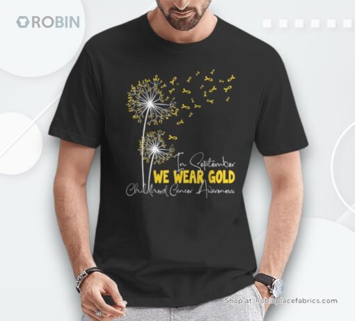 In September We Wear Gold Childhood Cancer Awareness Shirt style 1