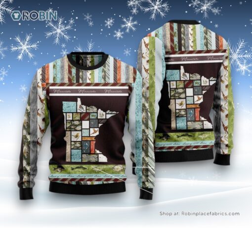 In The Deep Heart Of Minnesota Ugly Christmas Sweatshirt, Sweater