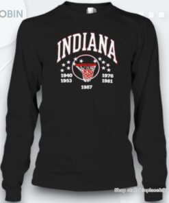 Indiana Hoosiers Iu Basketball 5 Years Champions Unisex Shirt Indiana Hoosiers Iu Basketball 5 Years Champions Unisex Shirt