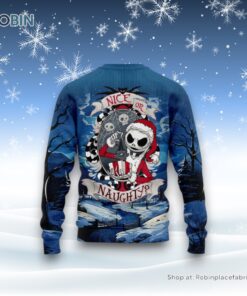 Jack Skellington The Nightmare Before Christmas Nice Or Naughty Ugly Sweater and Sweatshirt