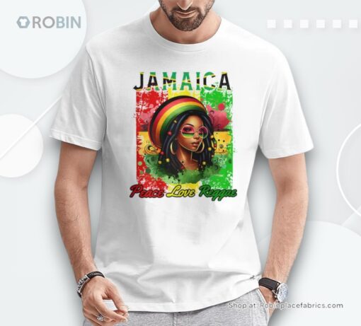 Jamaican Woman Rasta Life Reggae Music Culture Jamaica Shirt