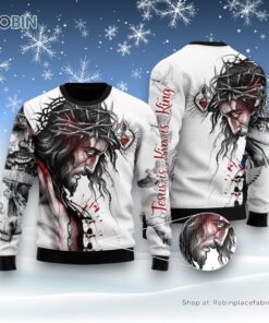 Jesus Catholic Ugly Christmas Sweater For Men & Women, Christian Sweater, God Gift