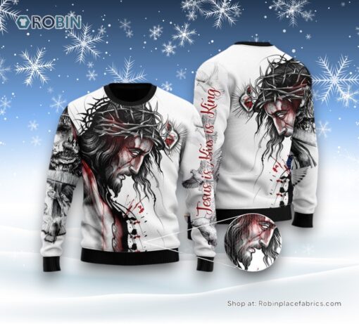 Jesus Catholic Ugly Christmas Sweater For Men & Women, Christian Sweater, God Gift