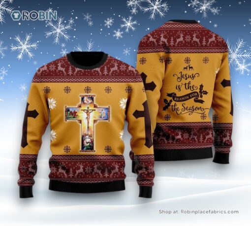 Jesus Christmas Ugly Christmas Sweater For Men & Women, Christian Sweater, God Gift
