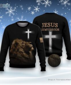 Jesus Is My Savior Ugly Christmas Sweatshirt, Sweater For Men & Women Adult, Christian Sweater, God Gift