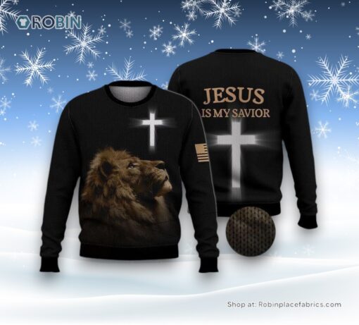 Jesus Is My Savior Ugly Christmas Sweatshirt, Sweater For Men & Women Adult, Christian Sweater, God Gift