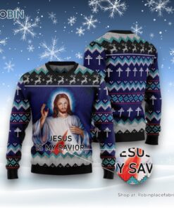 Jesus Is My Savior Ugly Christmas Sweatshirt, Sweater, Christian Sweater, God Gift