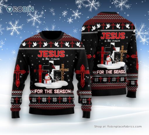 Jesus The Reasonfor The Season Ugly Christmas Sweater For Men & Women, Christian Sweater, God Gift
