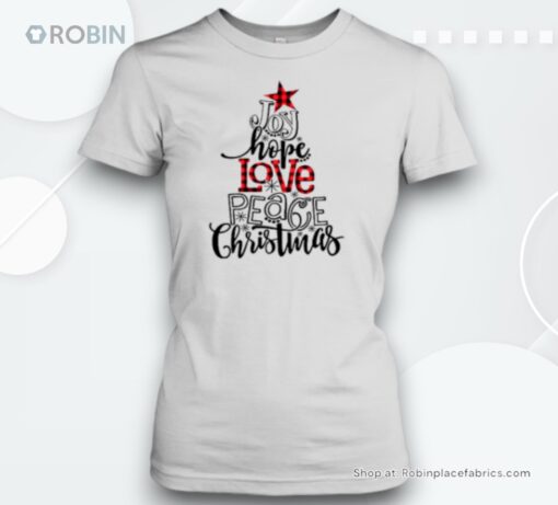 Joy Hope Love Peace Christmas Teacher Unisex Shirt