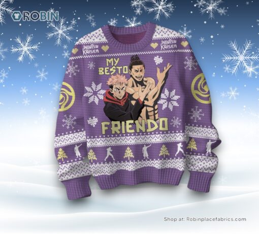 Jujutsu Kaisen My Besto Friendo Ugly Sweater and Sweatshirt