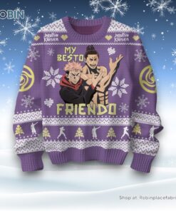 Jujutsu Kaisen My Besto Friendo Ugly Sweater and Sweatshirt Jujutsu Kaisen My Besto Friendo Ugly Sweater and Sweatshirt