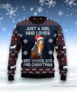 Just A Girl Who Loves Horse Ugly Christmas Sweater For Men And Women, Farm Ugly Sweater