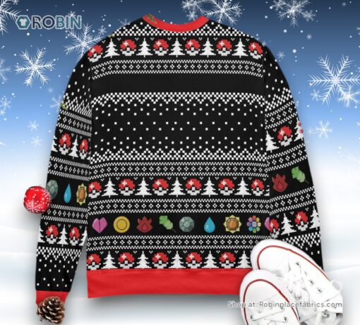 Kanto Starters Pokemon Christmas Ugly Sweater and Sweatshirt