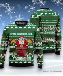 Keep Your Holiday Diet Balanced With Tacos Ugly Christmas Sweatshirt, Sweater