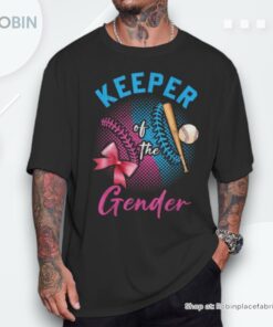 Keeper Of The Gender Baseball Or Bows Gender Reveal Party Shirt