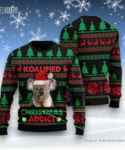 Koala Koalified Christmas Addict Ugly Christmas Sweatshirt, Sweater