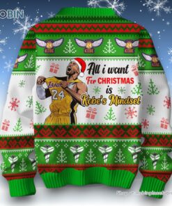 Kobe Bryant All I Want For Christmas Is Kobe’s Mindset Ugly Sweater and Sweatshirt