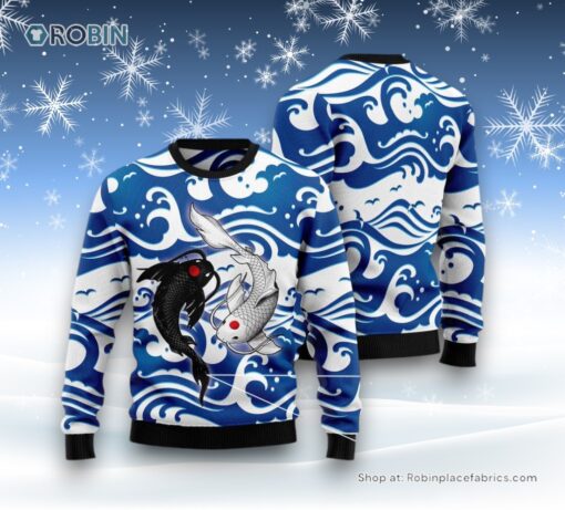 Koi Yin Yang Ugly Christmas Sweater