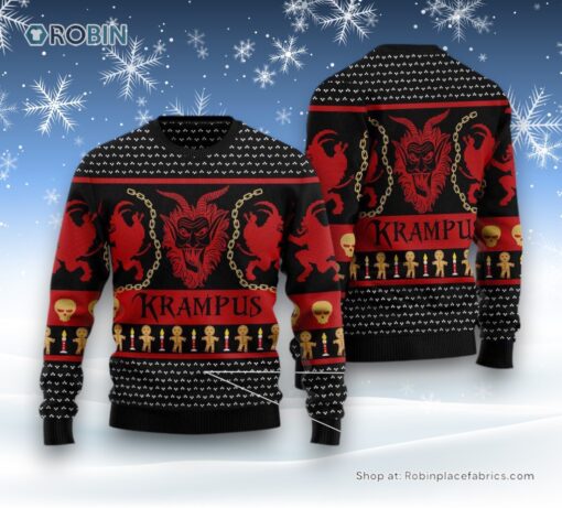 Krampus Ugly Christmas Sweatshirt, Sweater