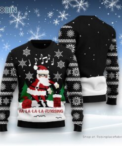 La La La Flossing Santa Claus Ugly Christmas Sweater