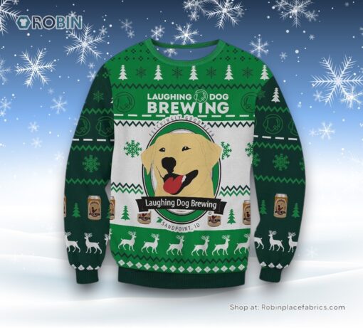 Laughing Dog Brewing Christmas 3d Ugly Sweater, Christmas Gift For Dog Love