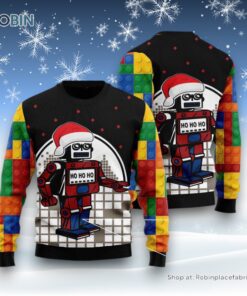 Lego Robot Hohoho Ugly Christmas Sweater