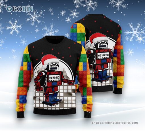 Lego Robot Hohoho Ugly Christmas Sweater