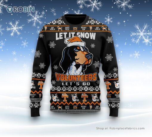 Let It Snow Volunteers Vols Let’s Go Rocky Top Ugly Christmas Sweater and Sweatshirt