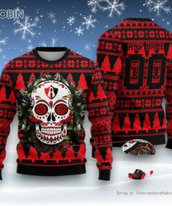 LIGA MX Atlas F.C Special Sugar Skull Christmas Ugly Sweater and Sweatshirt