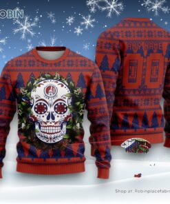 LIGA MX Atletico San Luis Special Sugar Skull Christmas Ugly Sweater and Sweatshirt LIGA MX Atletico San Luis Special Sugar Skull Christmas Ugly Sweater and Sweatshirt