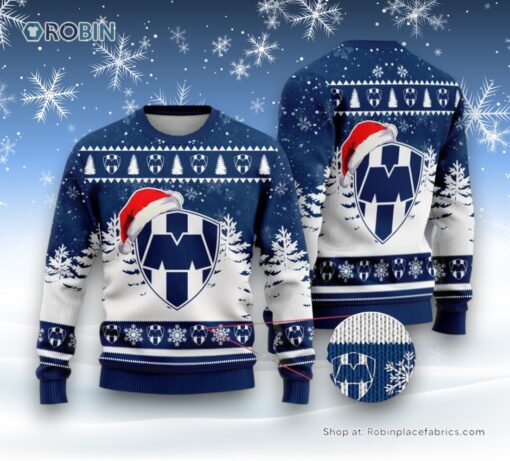LIGA MX C.F. Monterrey Special Christmas Ugly Sweater and Sweatshirt Design