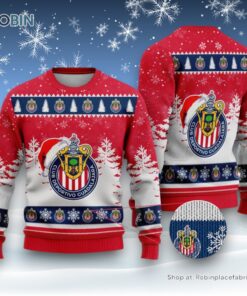 LIGA MX Chivas Guadalajara Special Christmas Ugly Sweater and Sweatshirt Design