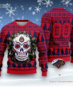 LIGA MX Chivas Guadalajara Special Sugar Skull Christmas Ugly Sweater and Sweatshirt
