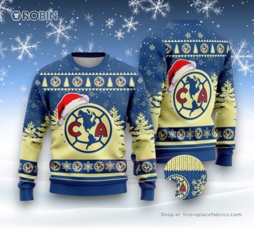LIGA MX Club America Special Christmas Ugly Sweater and Sweatshirt Design