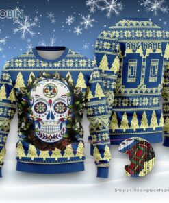 LIGA MX Club America Special Sugar Skull Christmas Ugly Sweater and Sweatshirt