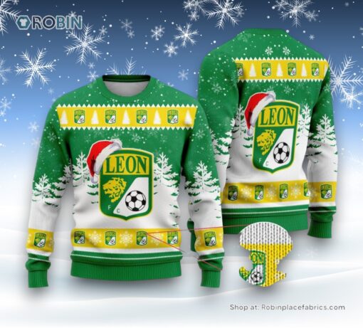 LIGA MX Club Leon Special Christmas Ugly Sweater and Sweatshirt Design
