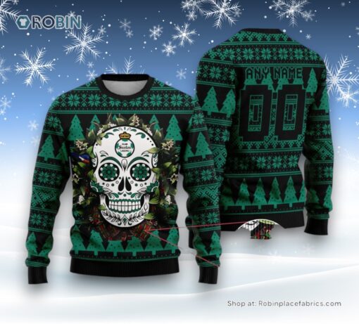 LIGA MX Club Santos Laguna Special Sugar Skull Christmas Ugly Sweater and Sweatshirt