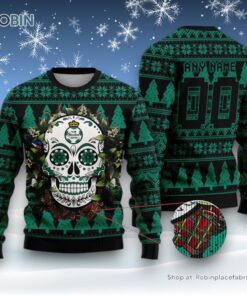 LIGA MX Club Santos Laguna Special Sugar Skull Christmas Ugly Sweater and Sweatshirt