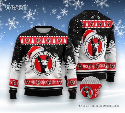 LIGA MX Club Tijuana Special Christmas Ugly Sweater and Sweatshirt Design
