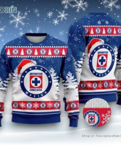 LIGA MX Cruz Azul Special Christmas Ugly Sweater and Sweatshirt Design