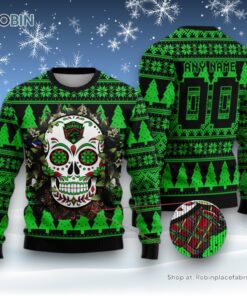 LIGA MX FC Juarez Special Sugar Skull Christmas Ugly Sweater and Sweatshirt LIGA MX FC Juarez Special Sugar Skull Christmas Ugly Sweater and Sweatshirt