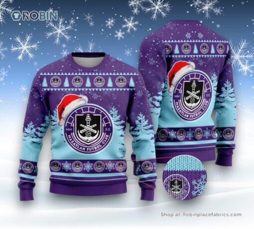 LIGA MX Mazatlan F.C Special Christmas Ugly Sweater and Sweatshirt Design