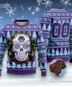 LIGA MX Mazatlan F.C Special Sugar Skull Christmas Ugly Sweater and Sweatshirt