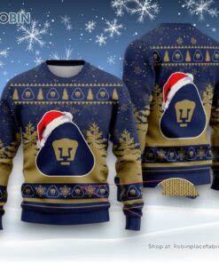 LIGA MX Pumas UNAM Special Christmas Ugly Sweater and Sweatshirt Design