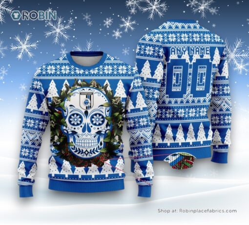 LIGA MX Queretaro F.C Special Sugar Skull Christmas Ugly Sweater and Sweatshirt