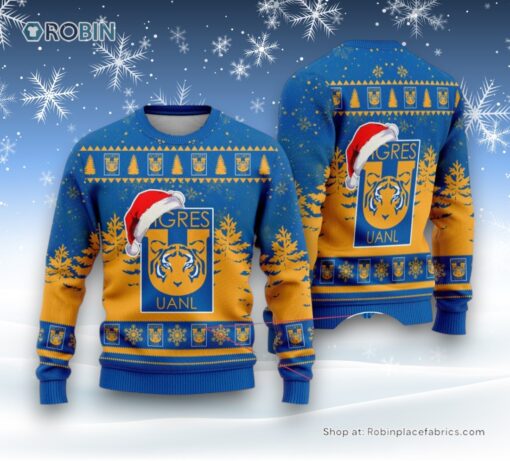 LIGA MX Tigres UANL Special Christmas Ugly Sweater and Sweatshirt Design